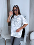 LIMITED T-krekls "CAN BE HAPPY" - BALTS AR PELĒKU